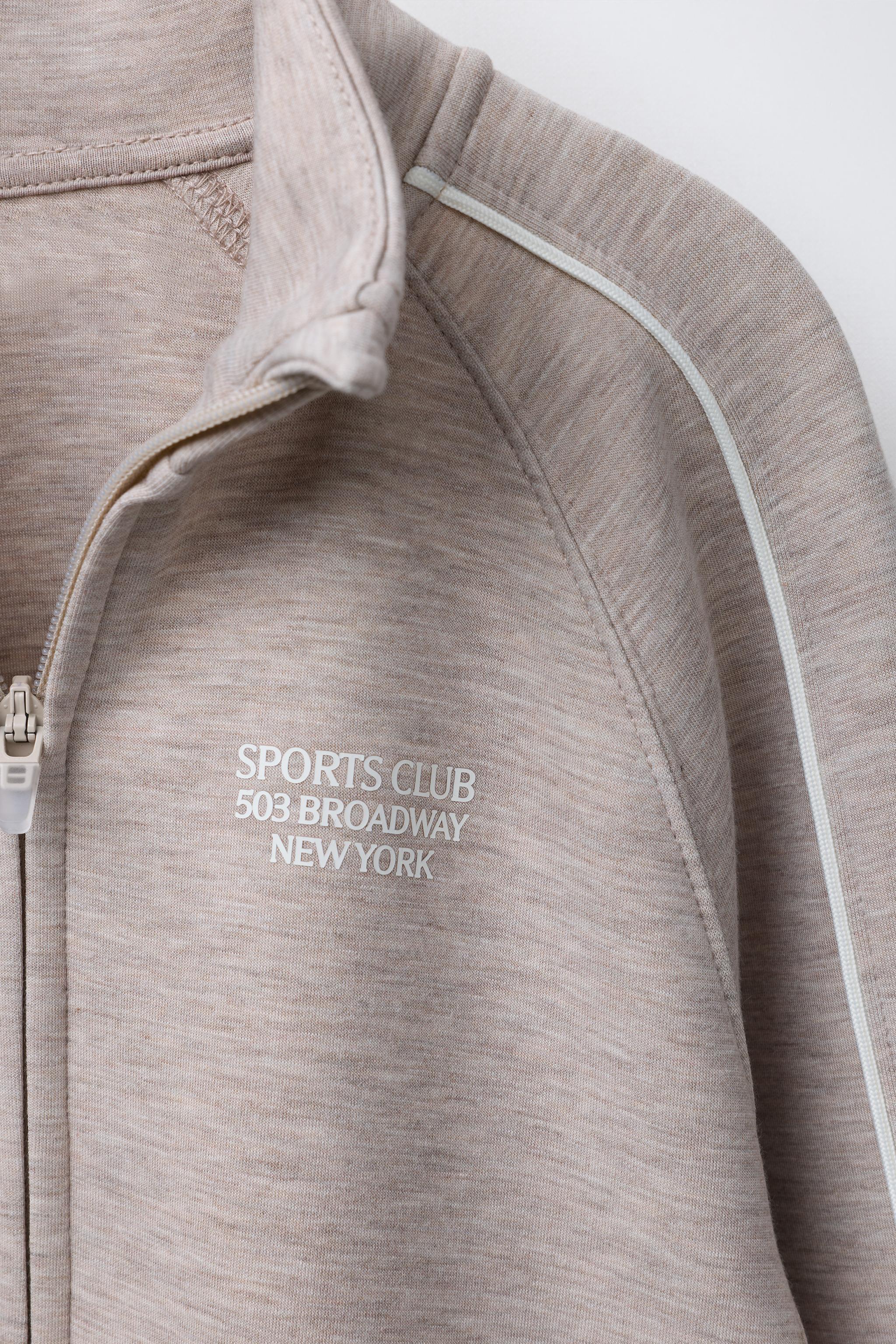 GYM SWEATSHIRT WITH CONTRASTING TRIM